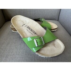 Birkenstock Madrid Buckle Strap Sandal EU 37 US6/6.5 High Shine Patent Leather